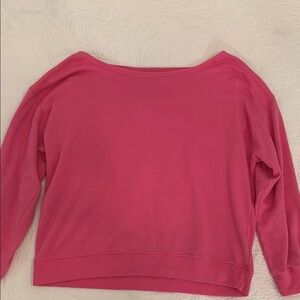 Pink Off-Shoulder Sweatshirt